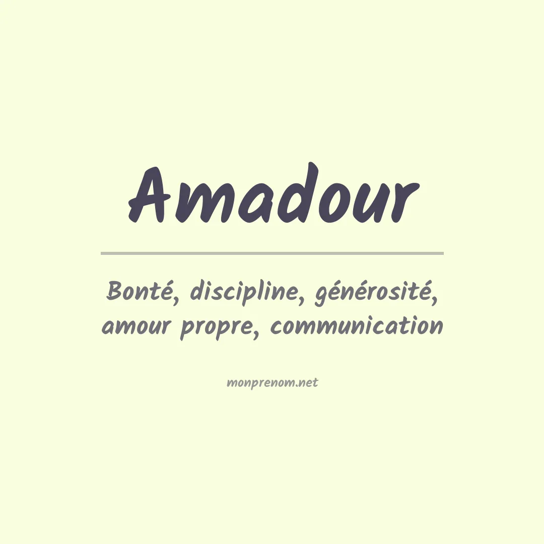Prénom Amadour