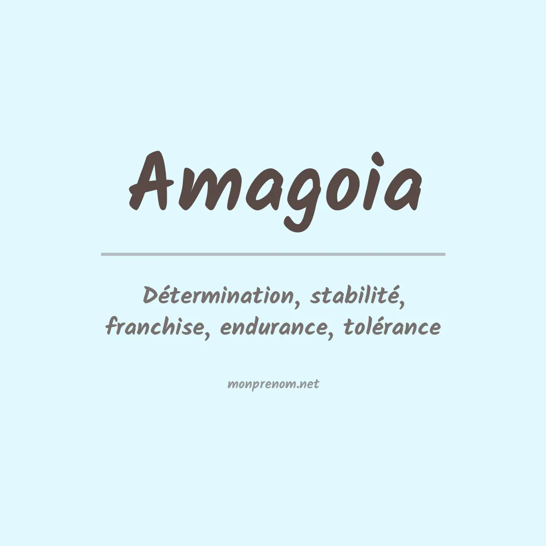 Signification du prénom Amagoia