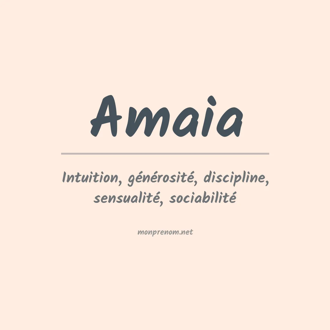 Prénom Amaia