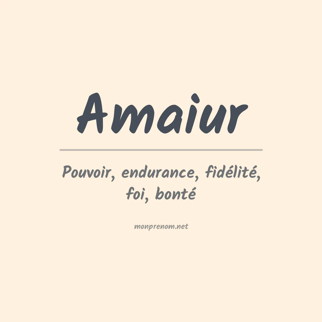 Signification du prénom Amaiur