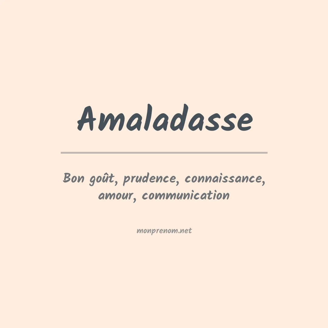 Signification du prénom Amaladasse