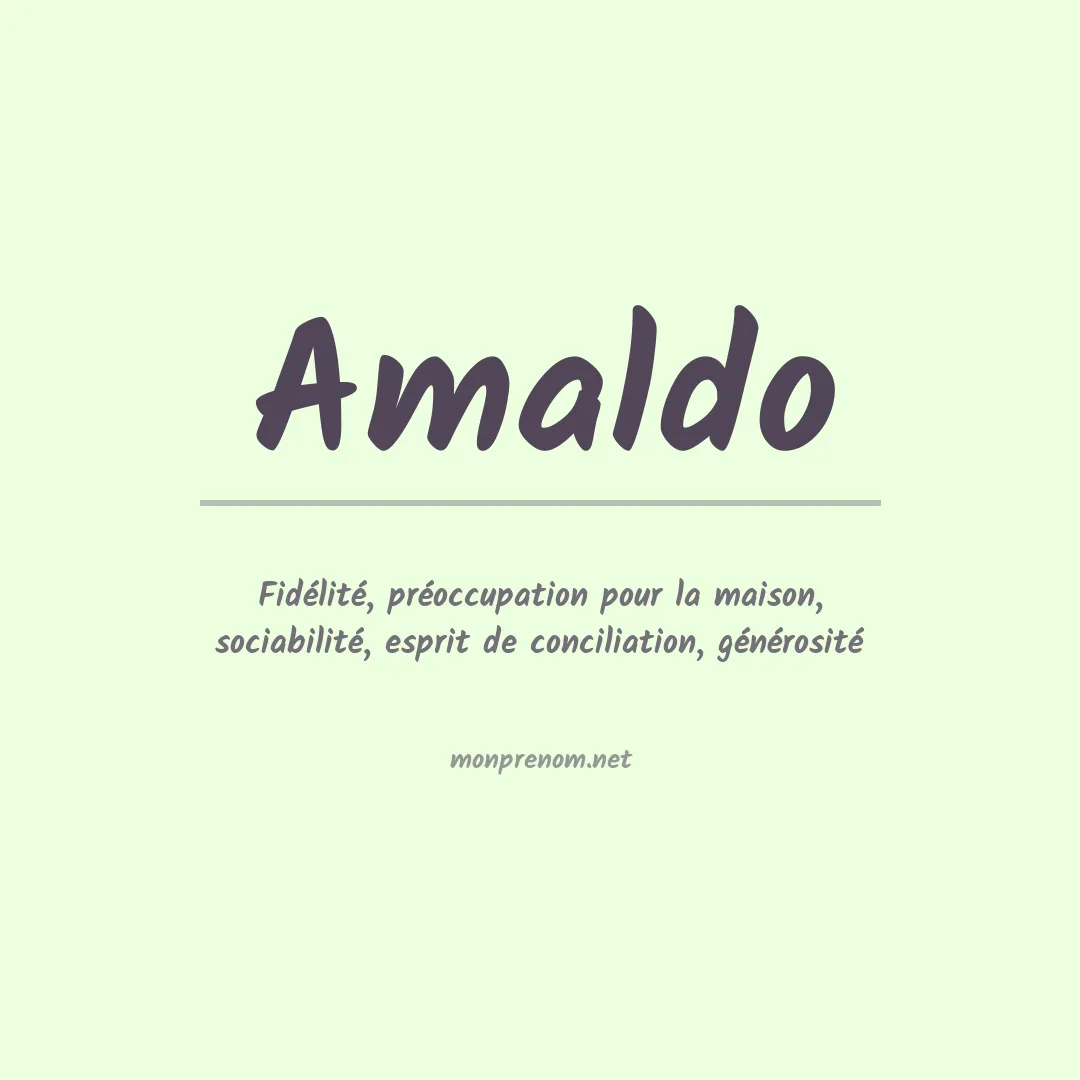 Prénom Amaldo