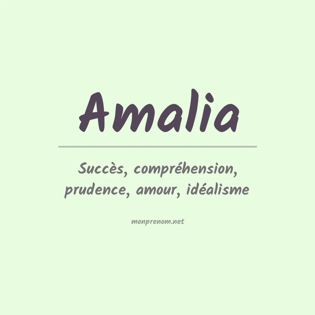 Prénom Amalia