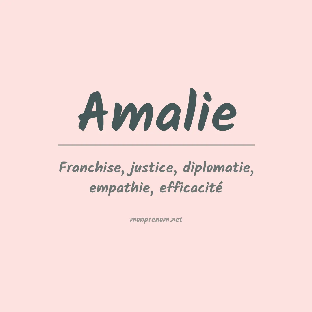 Signification du prénom Amalie