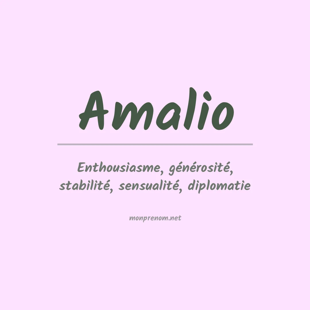 Prénom Amalio