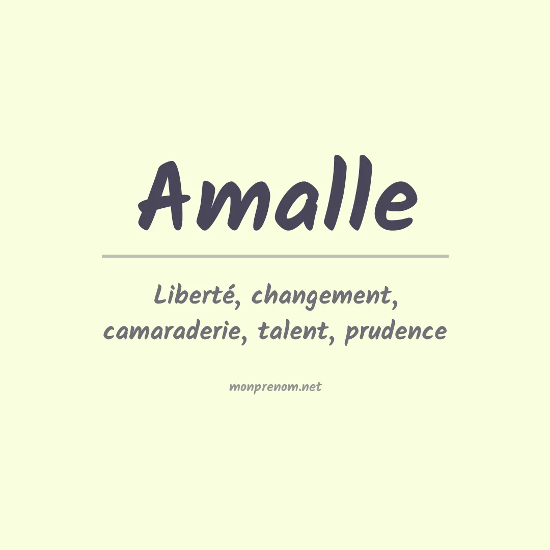 Signification du prénom Amalle