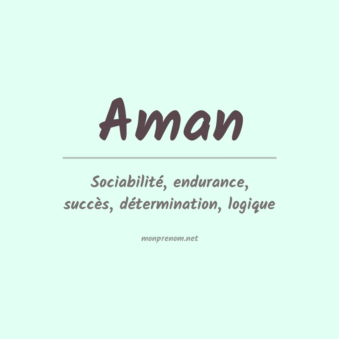 Prénom Aman