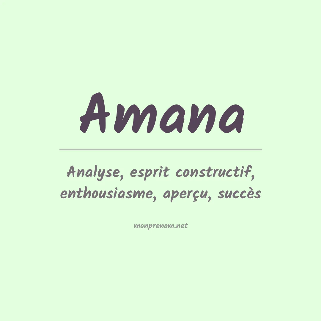 Prénom Amana