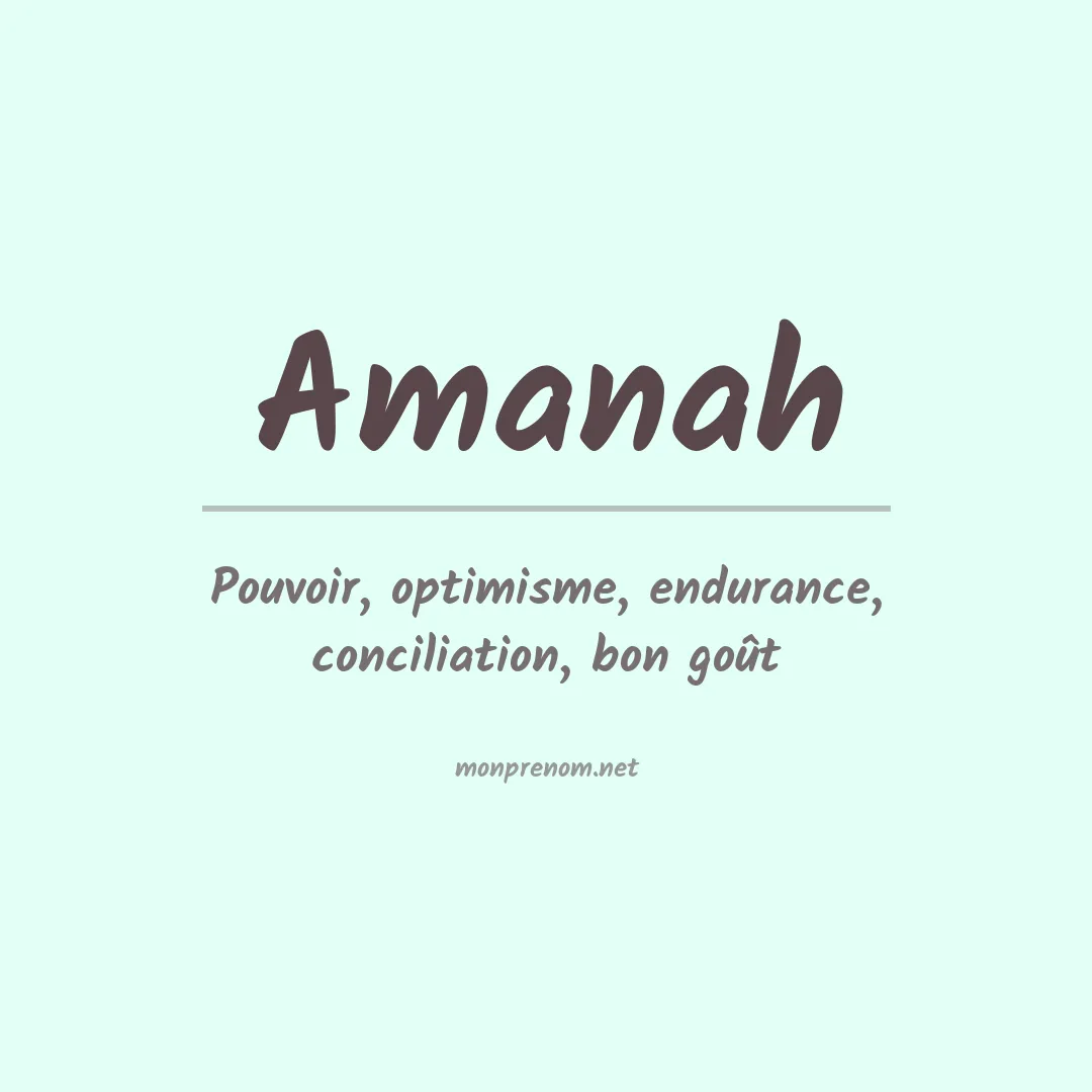 Prénom Amanah