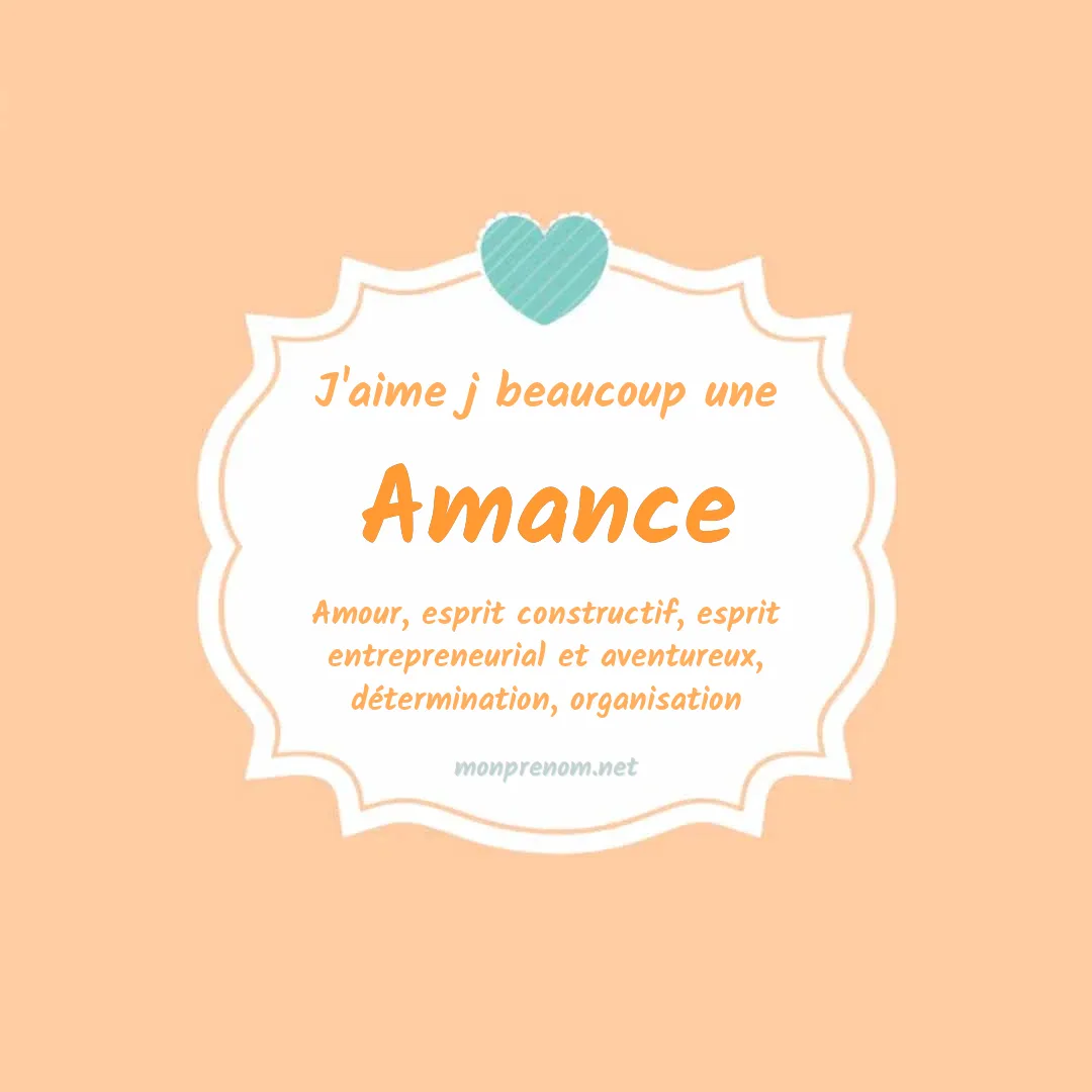 J'aime beaucoup Amance