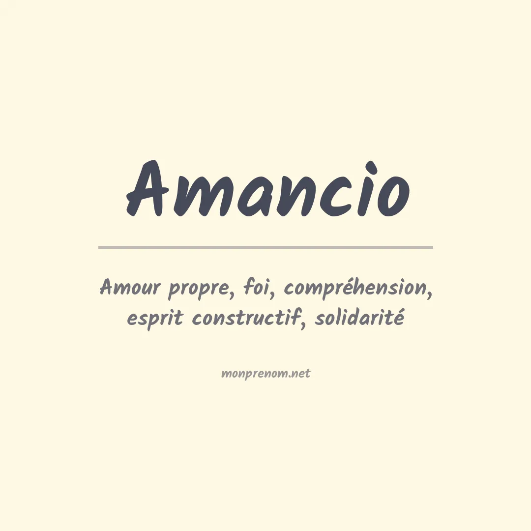 Signification du prénom Amancio