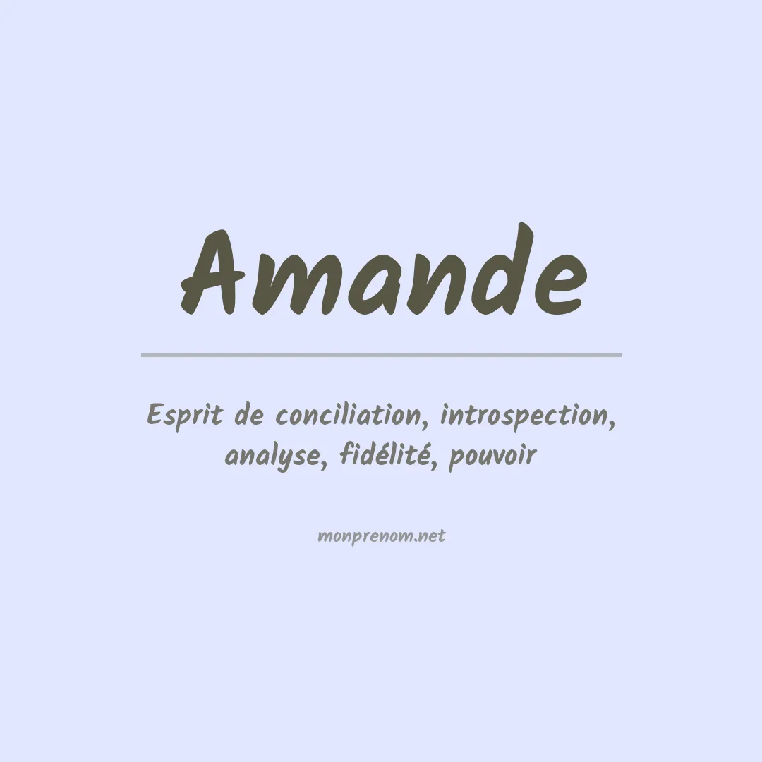 Signification du prénom Amande