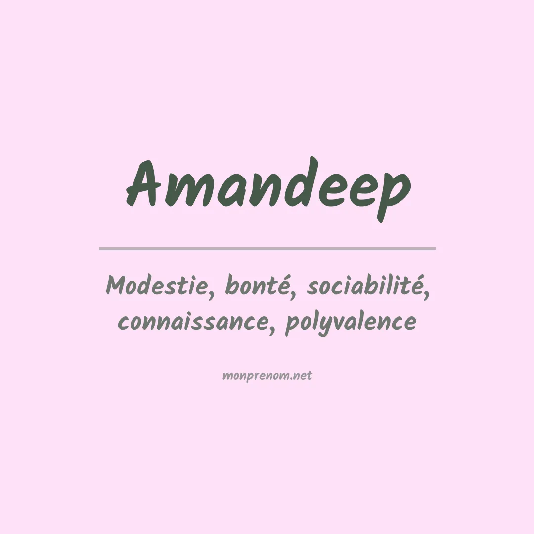 Signification du prénom Amandeep