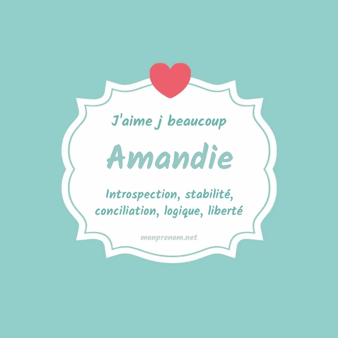 J'aime beaucoup Amandie