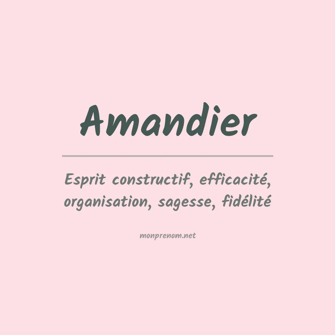 Signification du prénom Amandier