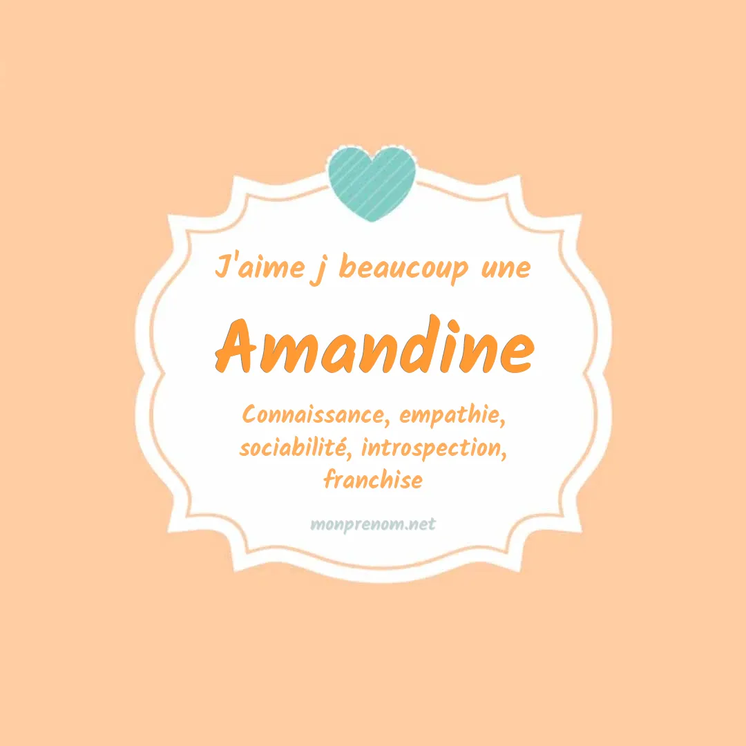 J'aime beaucoup Amandine