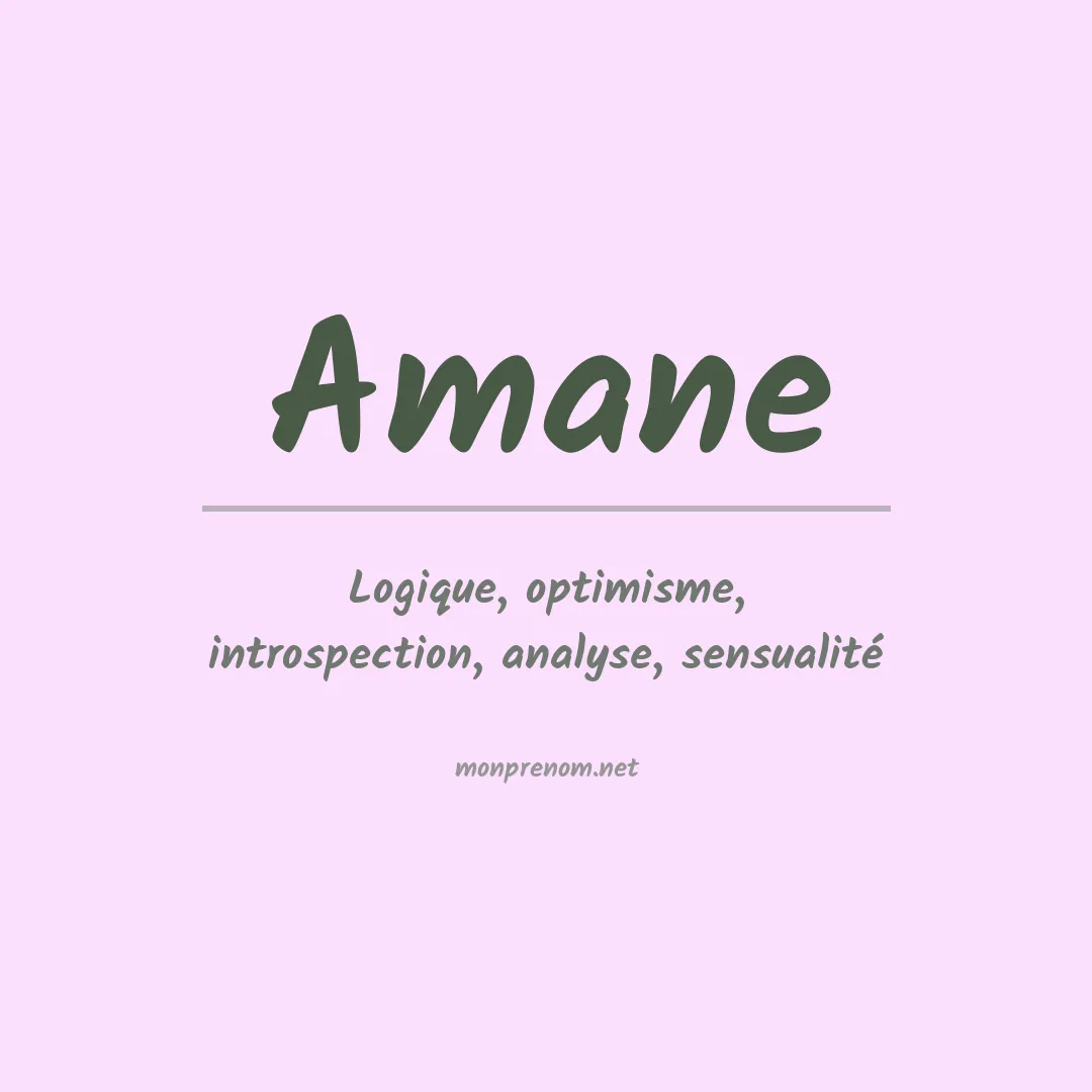 Signification du prénom Amane