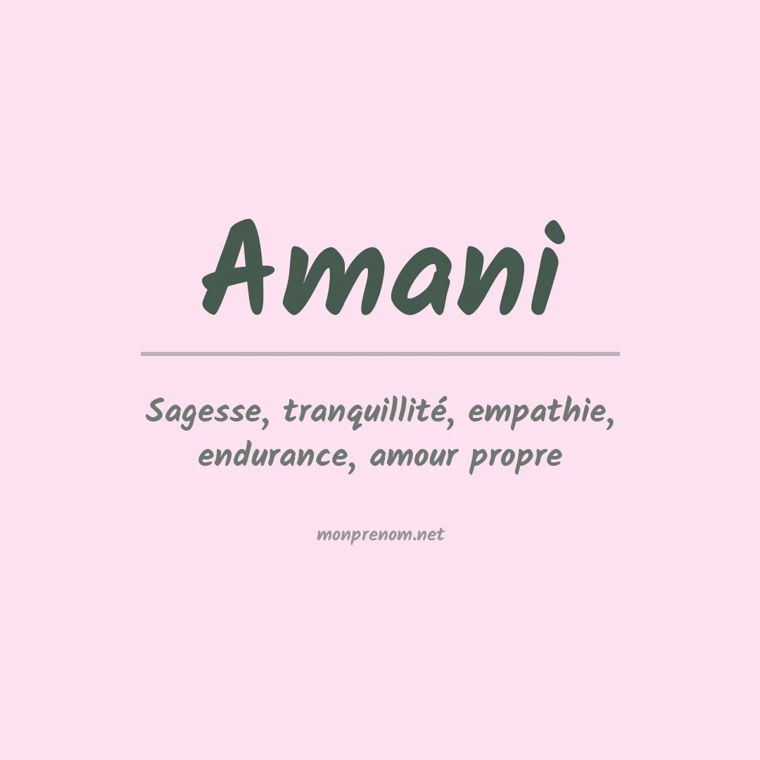 Prénom Amani