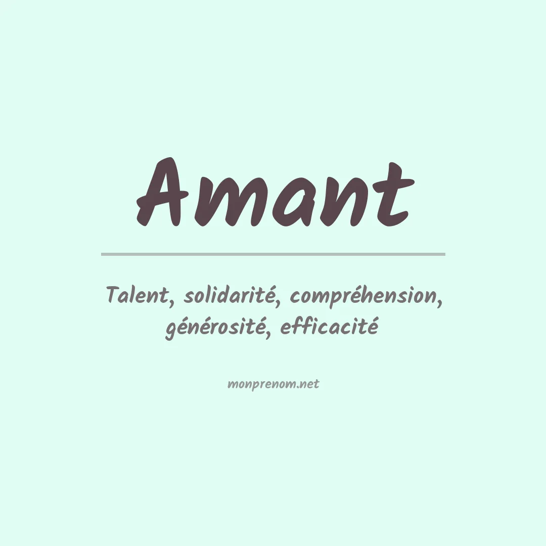 Signification du prénom Amant