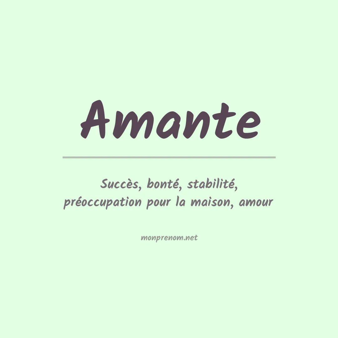 Prénom Amante