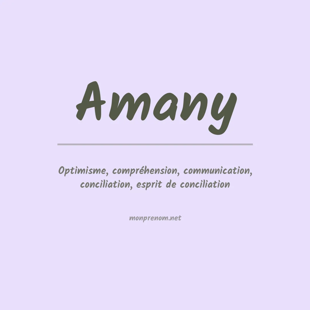 Prénom Amany