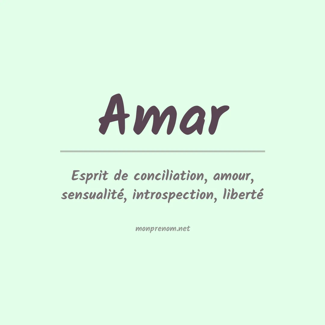 Prénom Amar