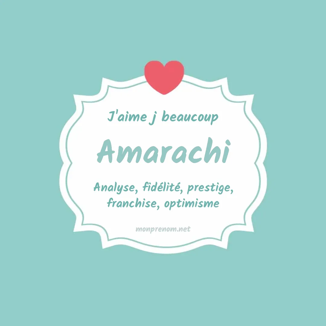 J'aime beaucoup Amarachi