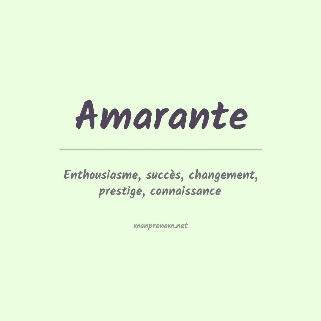 Prénom Amarante