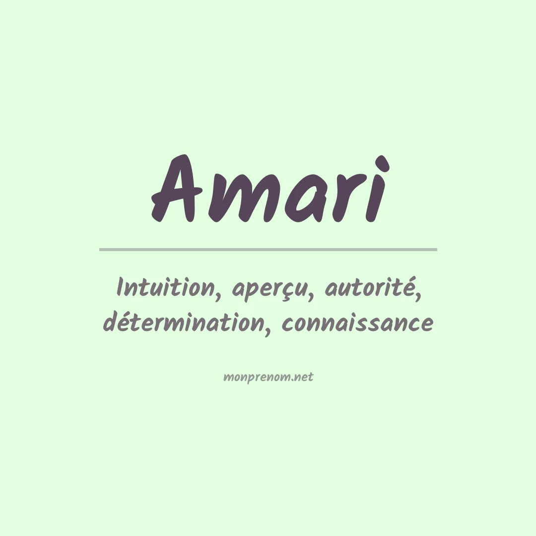 Prénom Amari