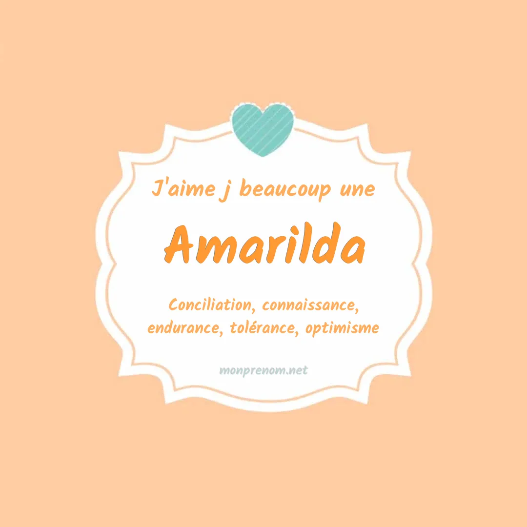 J'aime beaucoup Amarilda