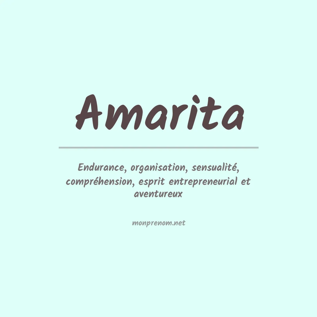 Signification du prénom Amarita