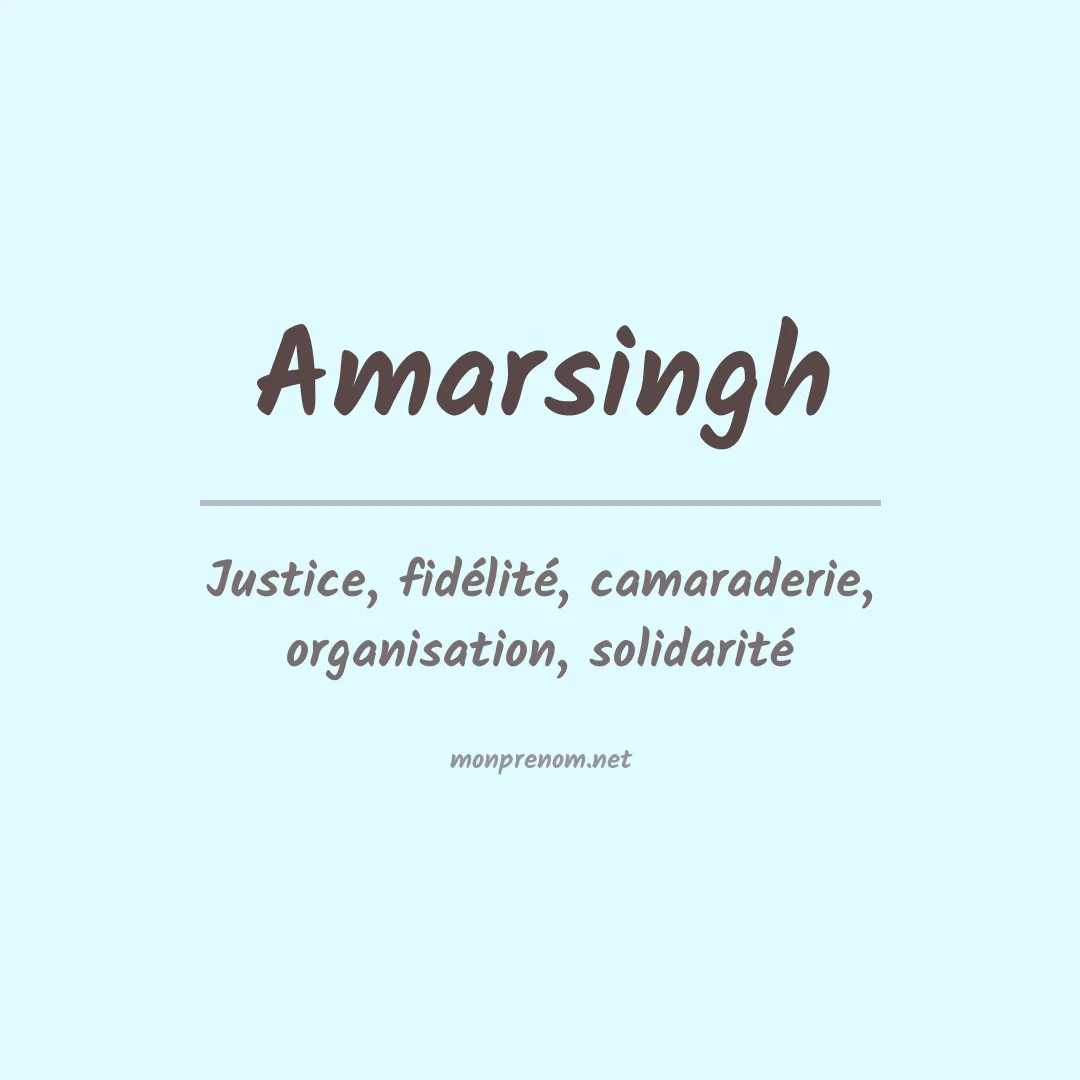 Signification du prénom Amarsingh
