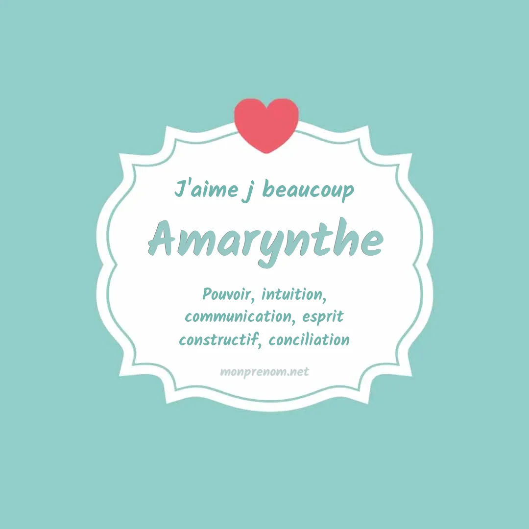 J'aime beaucoup Amarynthe