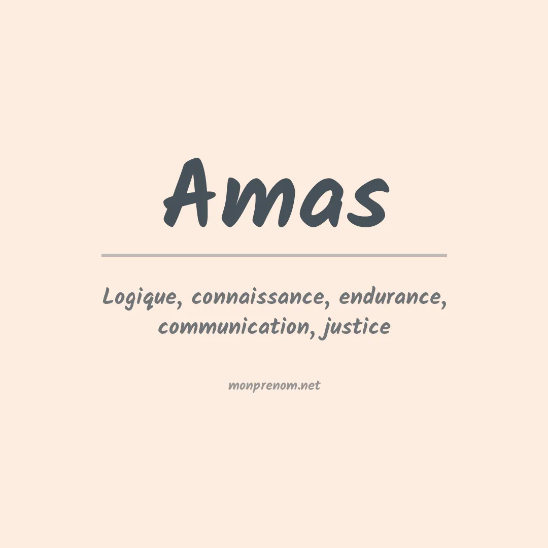 Signification du prénom Amas