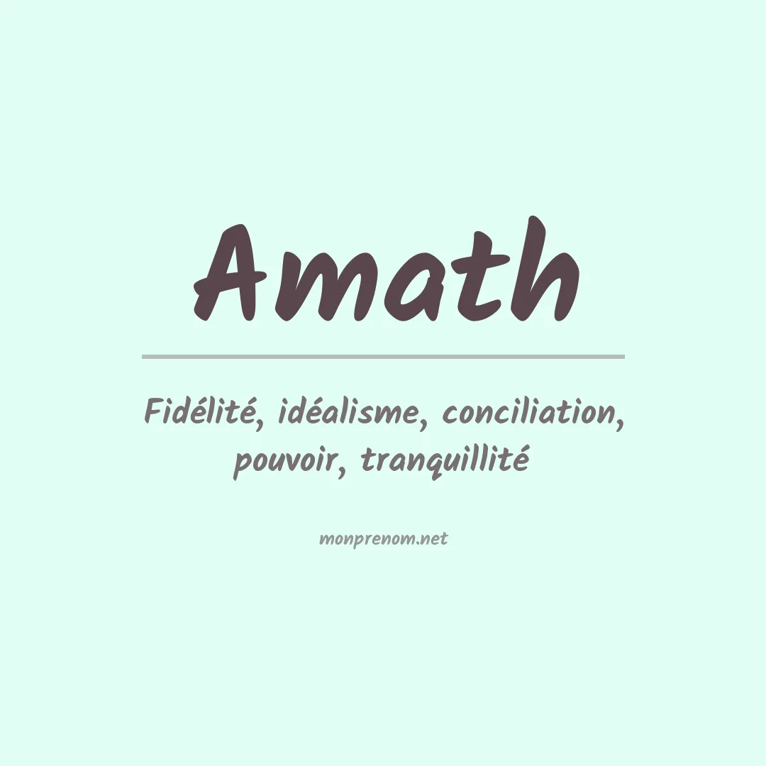 Prénom Amath