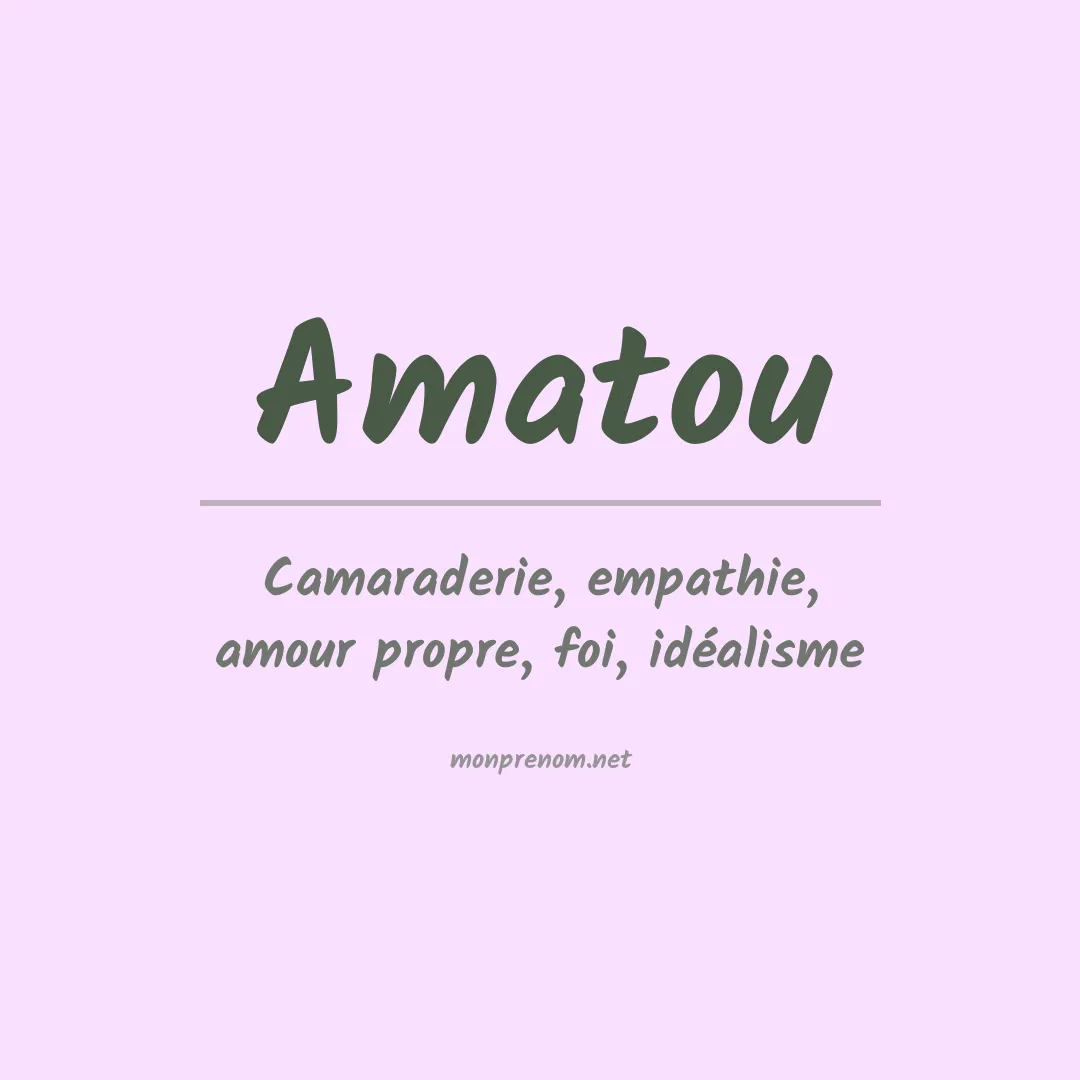 Prénom Amatou