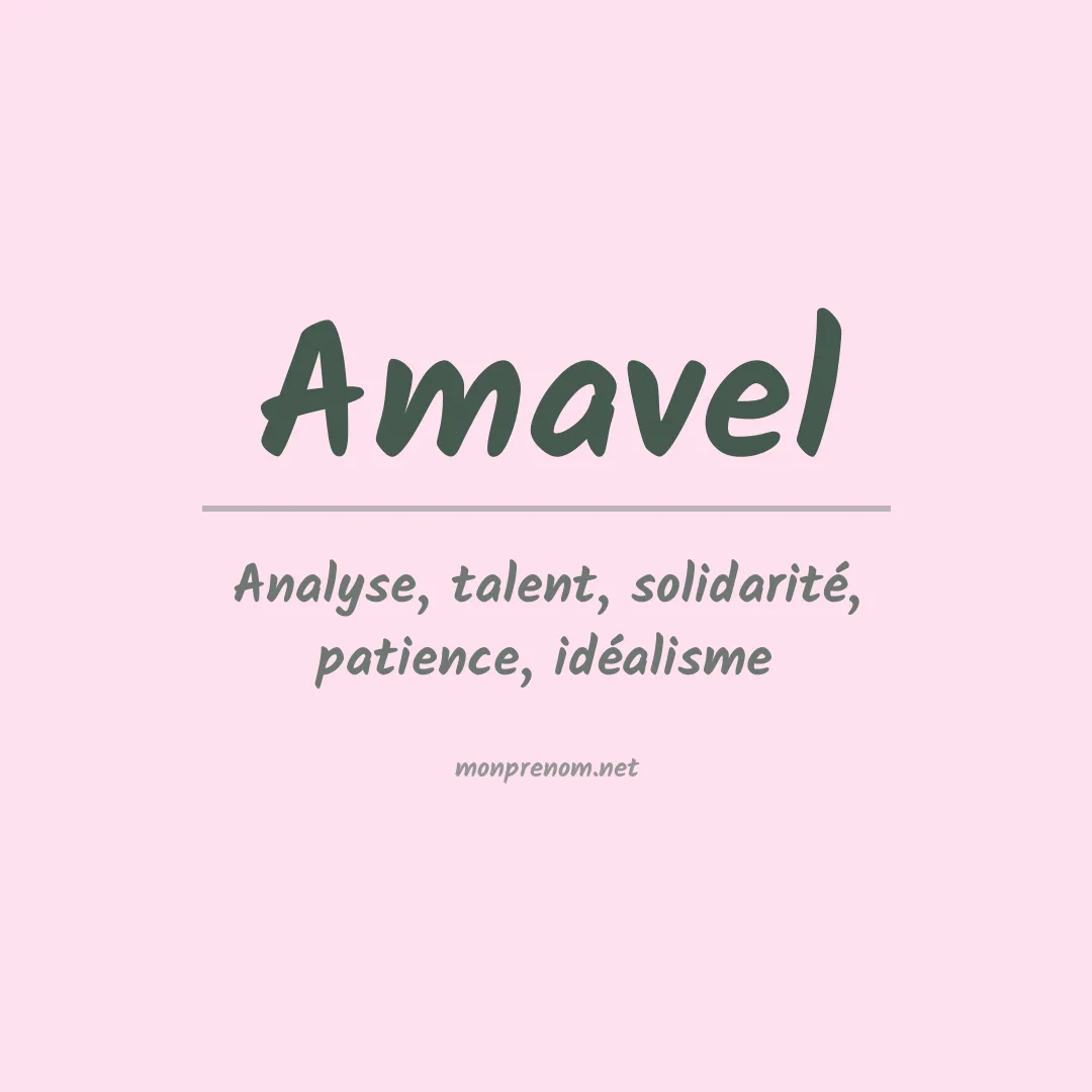 Prénom Amavel