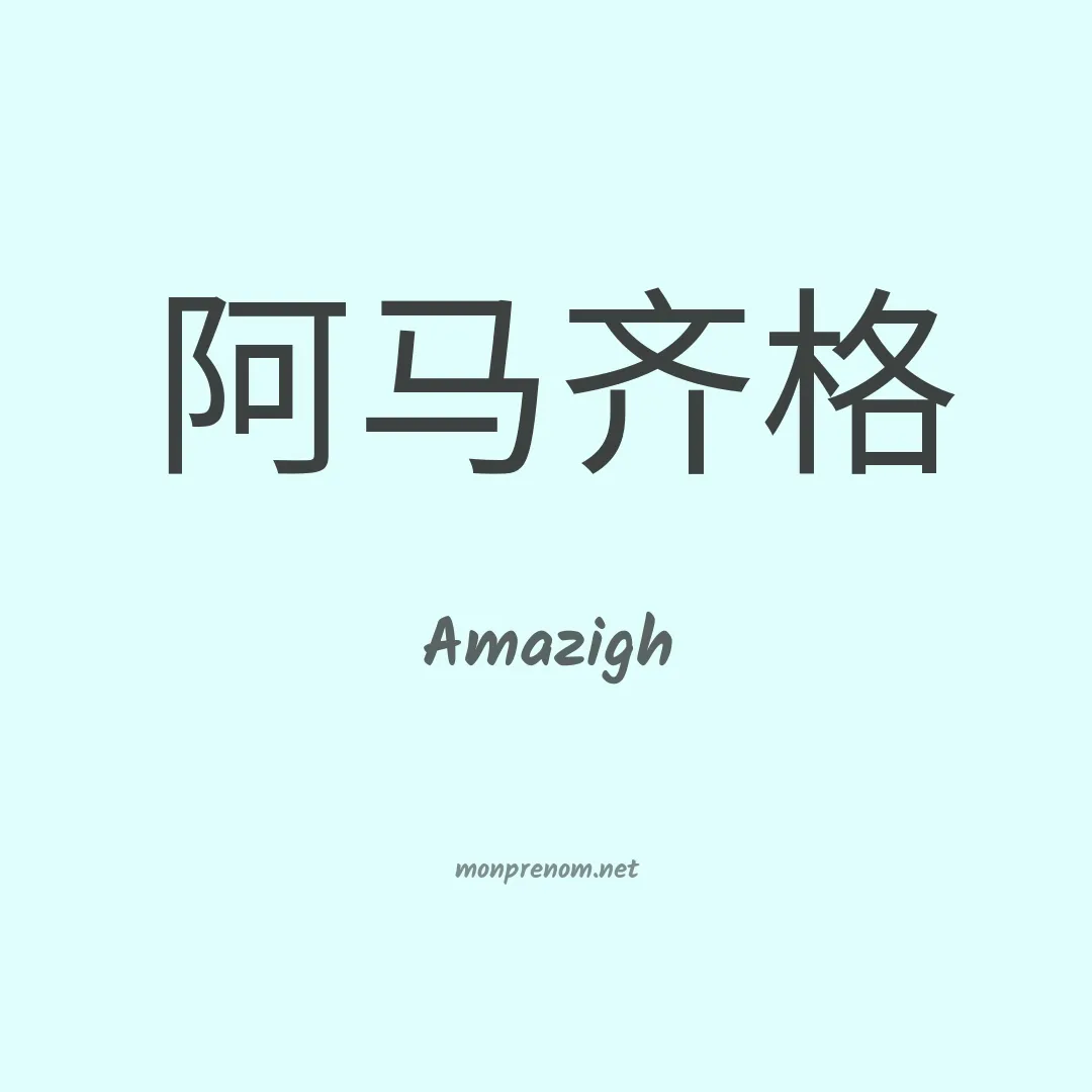Amazigh en chinois