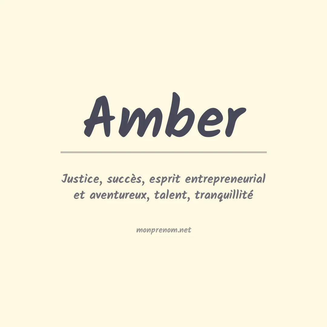 Prénom Amber