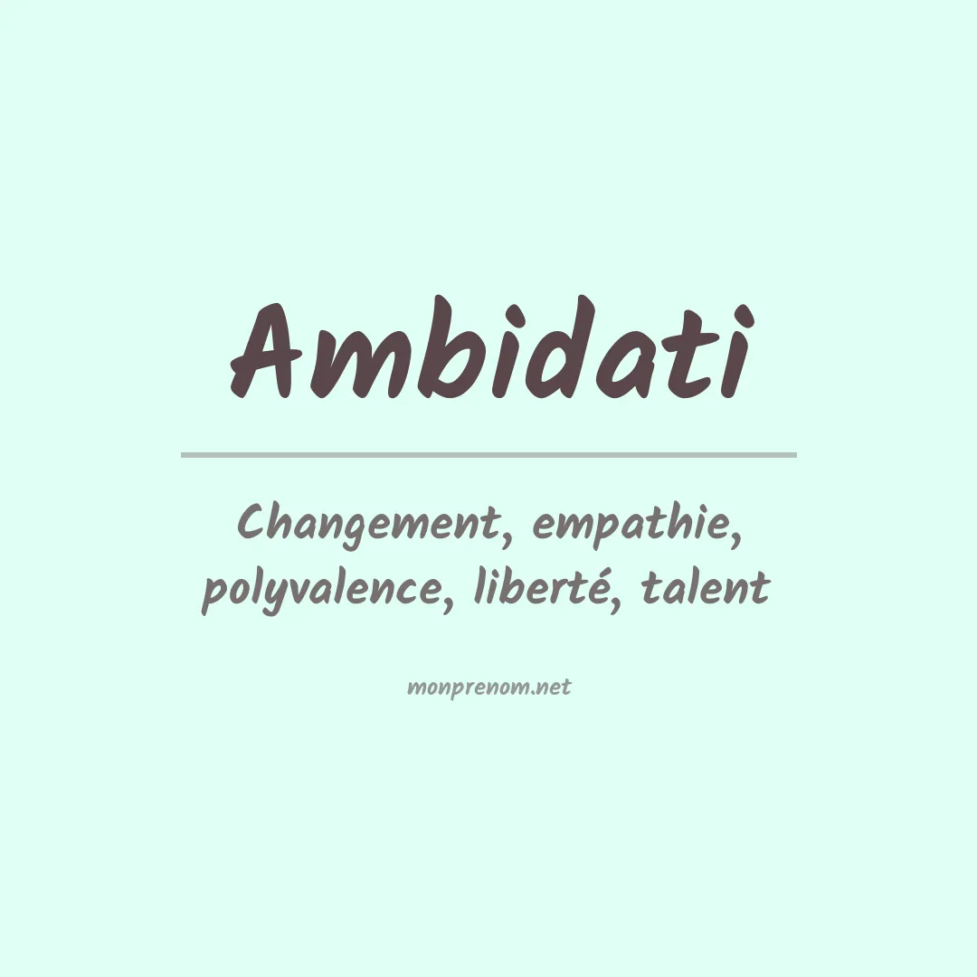 Prénom Ambidati
