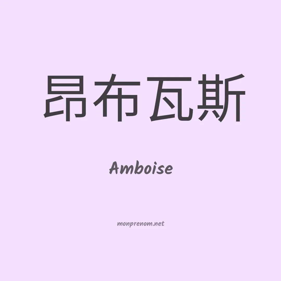 Amboise en chinois