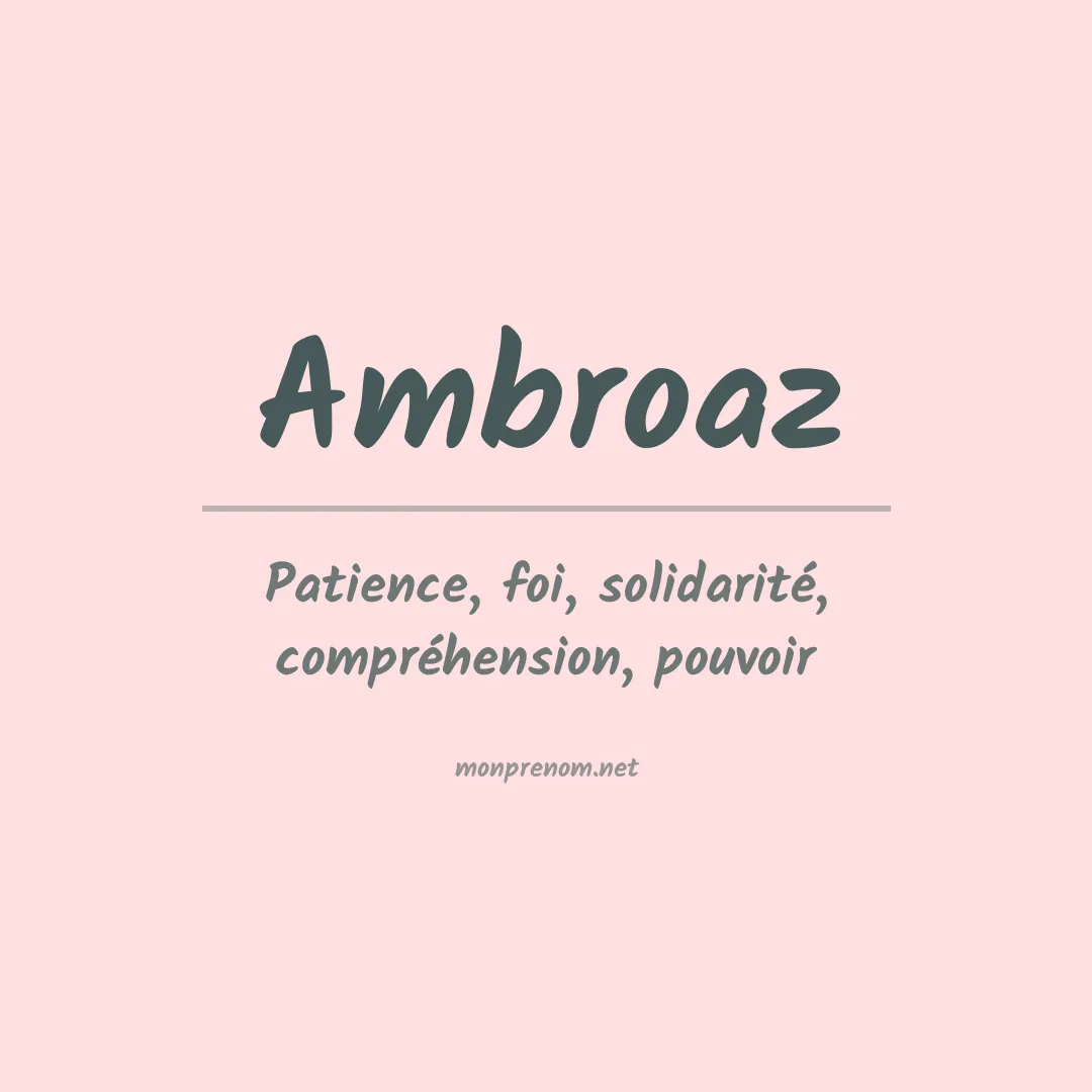 Prénom Ambroaz