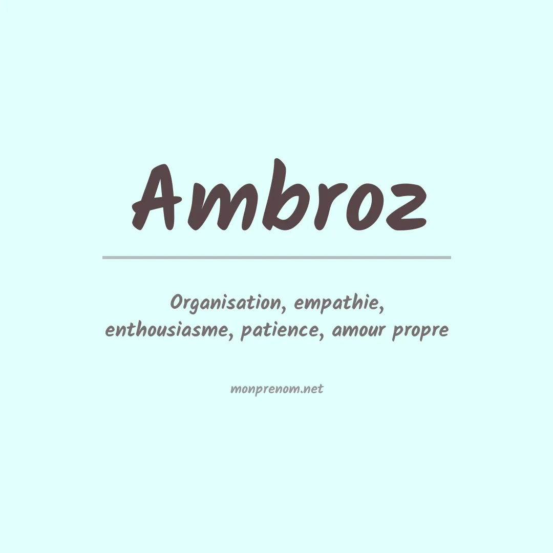 Prénom Ambroz