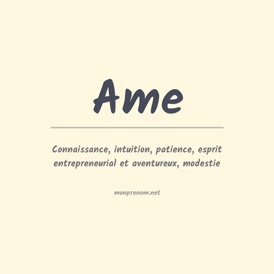 Prénom Ame