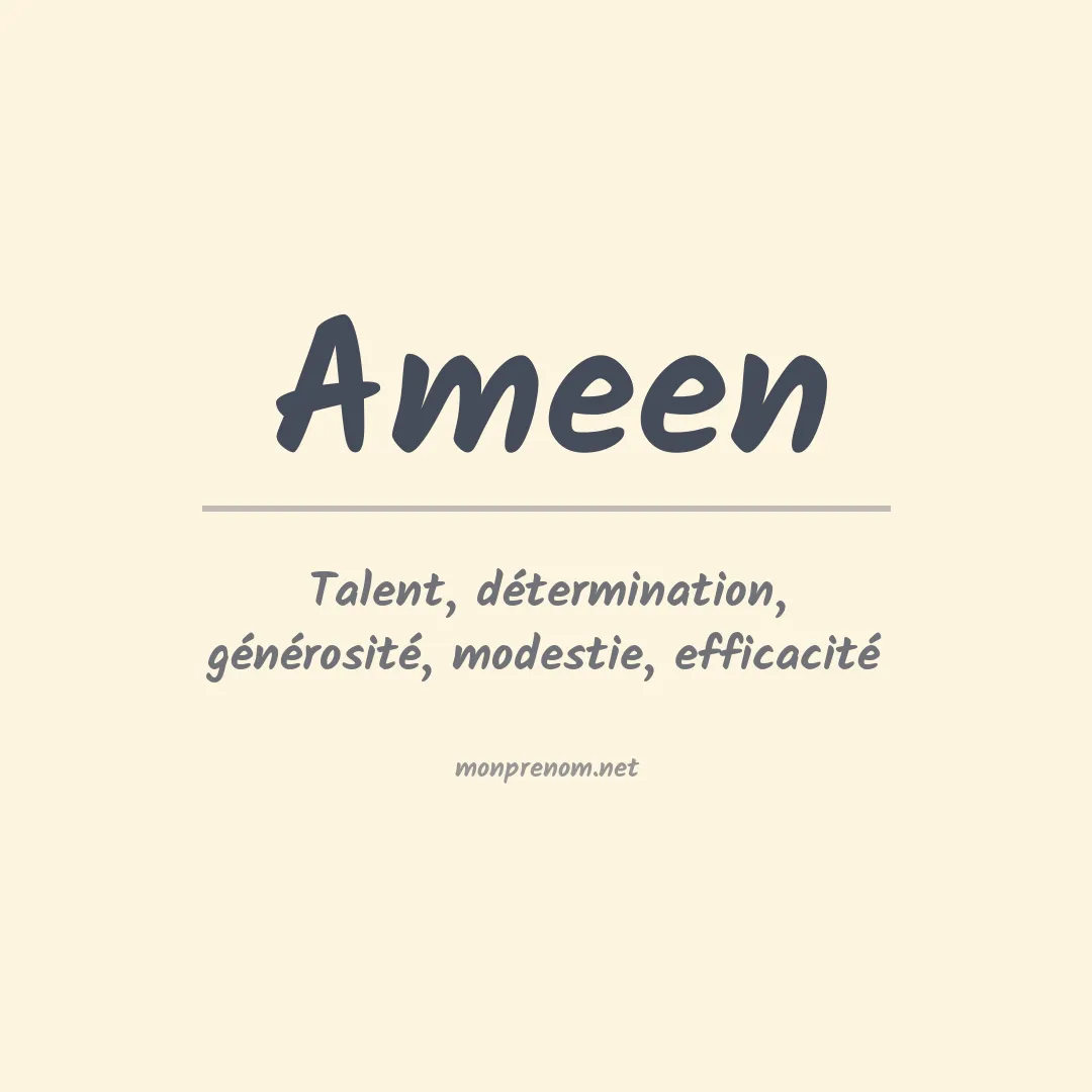 Prénom Ameen