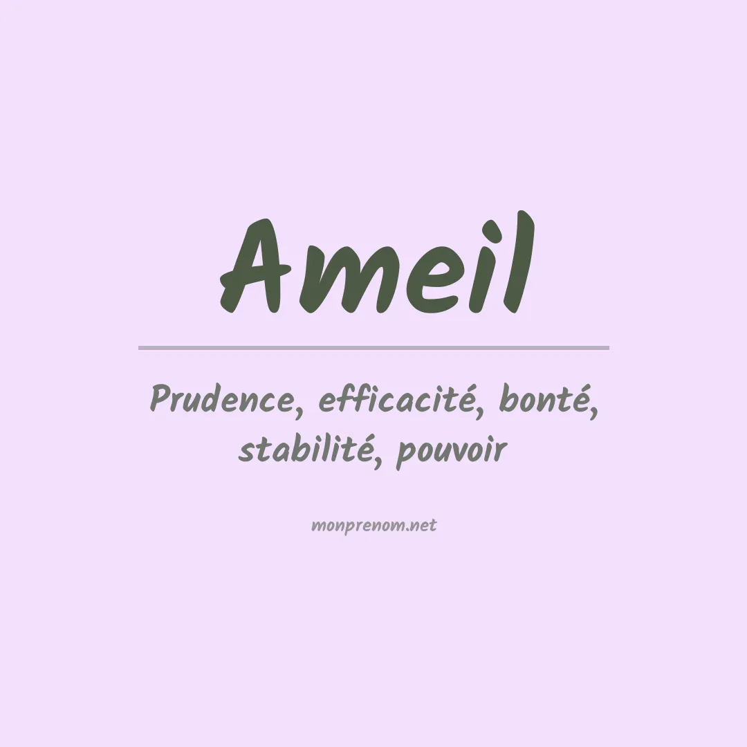 Signification du prénom Ameil
