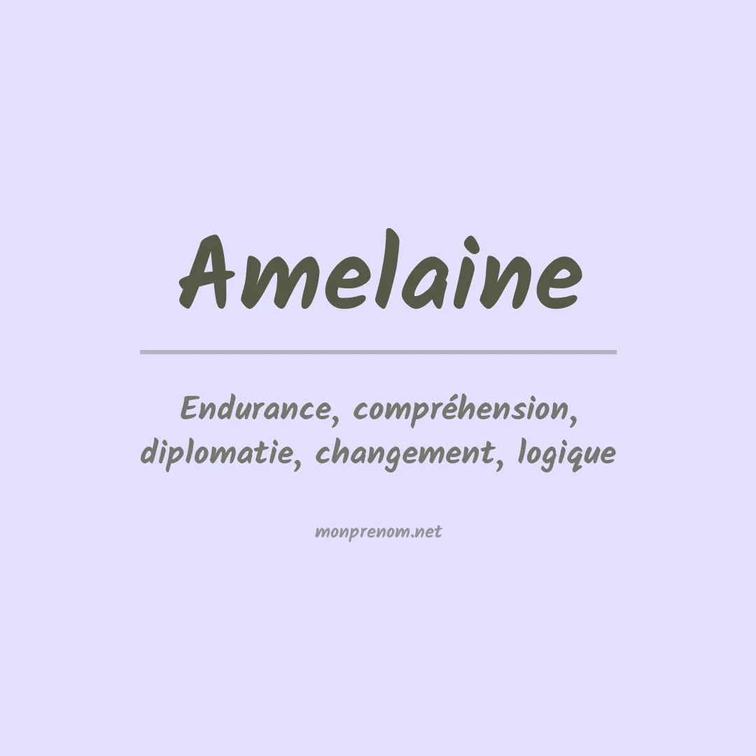 Prénom Amelaine