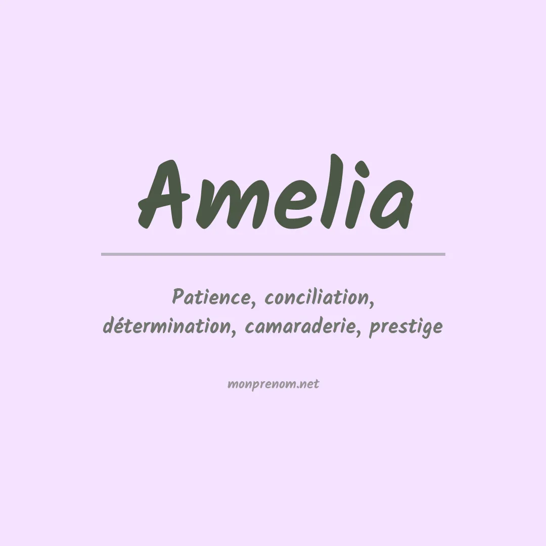Prénom Amelia