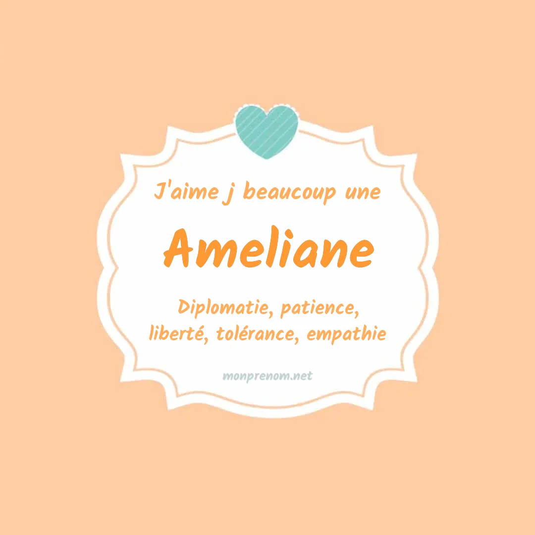 J'aime beaucoup Ameliane