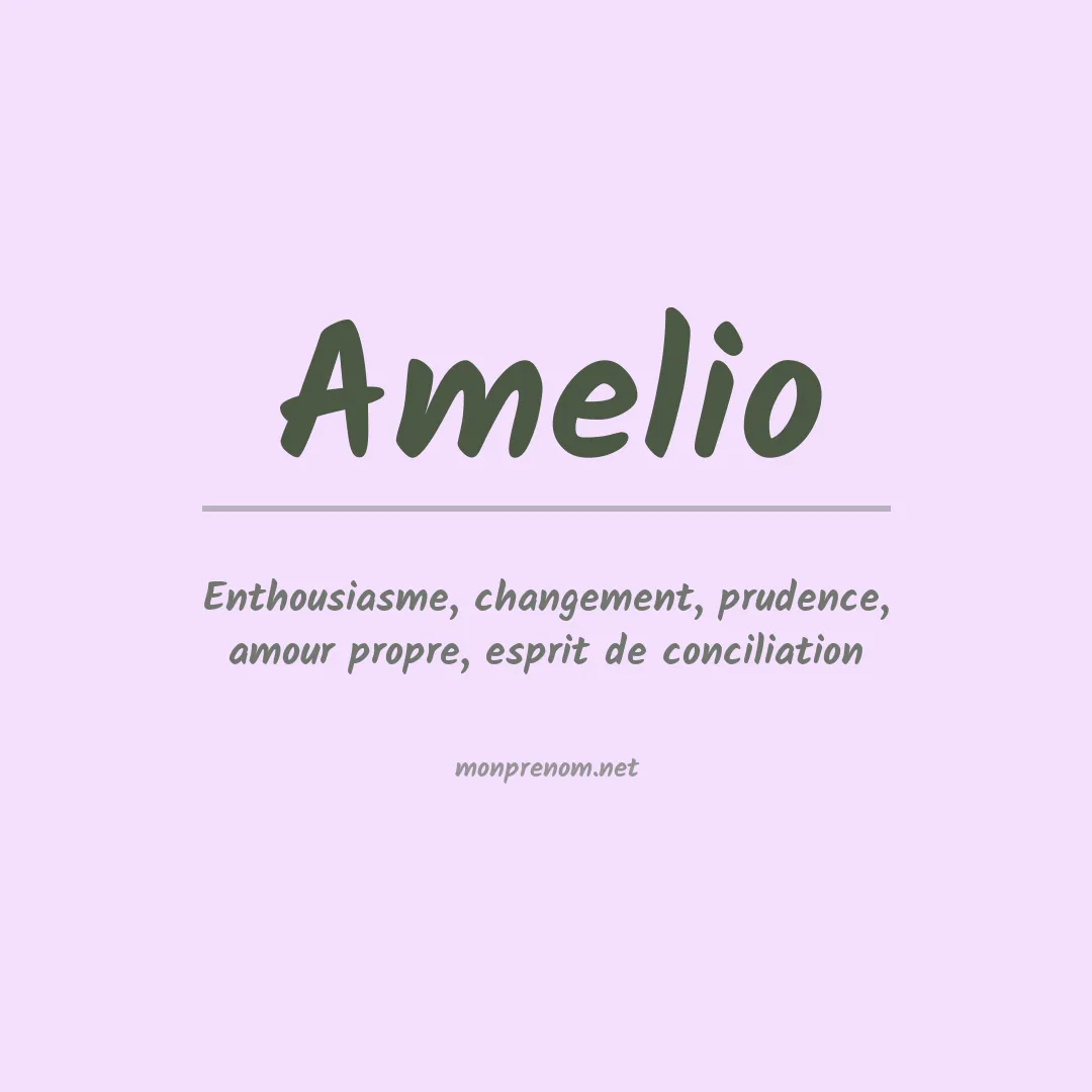 Prénom Amelio